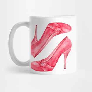 Red high heel women shoes_2 Mug